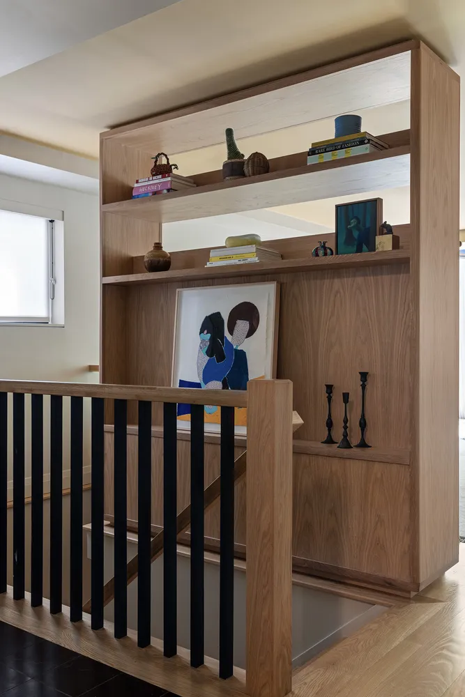 a view of a hallway with closet