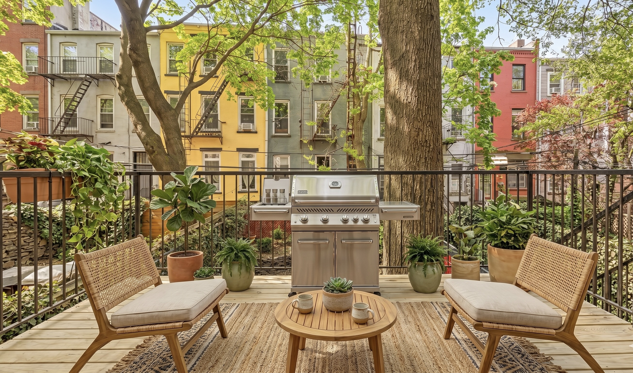 462 9th Street, Unit 2 Brooklyn, NY 11215 - Photo 11 of 14 a view of a chairs and table in the back yard of the house