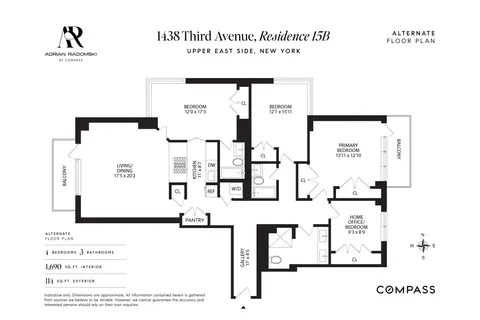 $3,195,000 | 1438 3rd Avenue, Unit 15B | Upper East Side