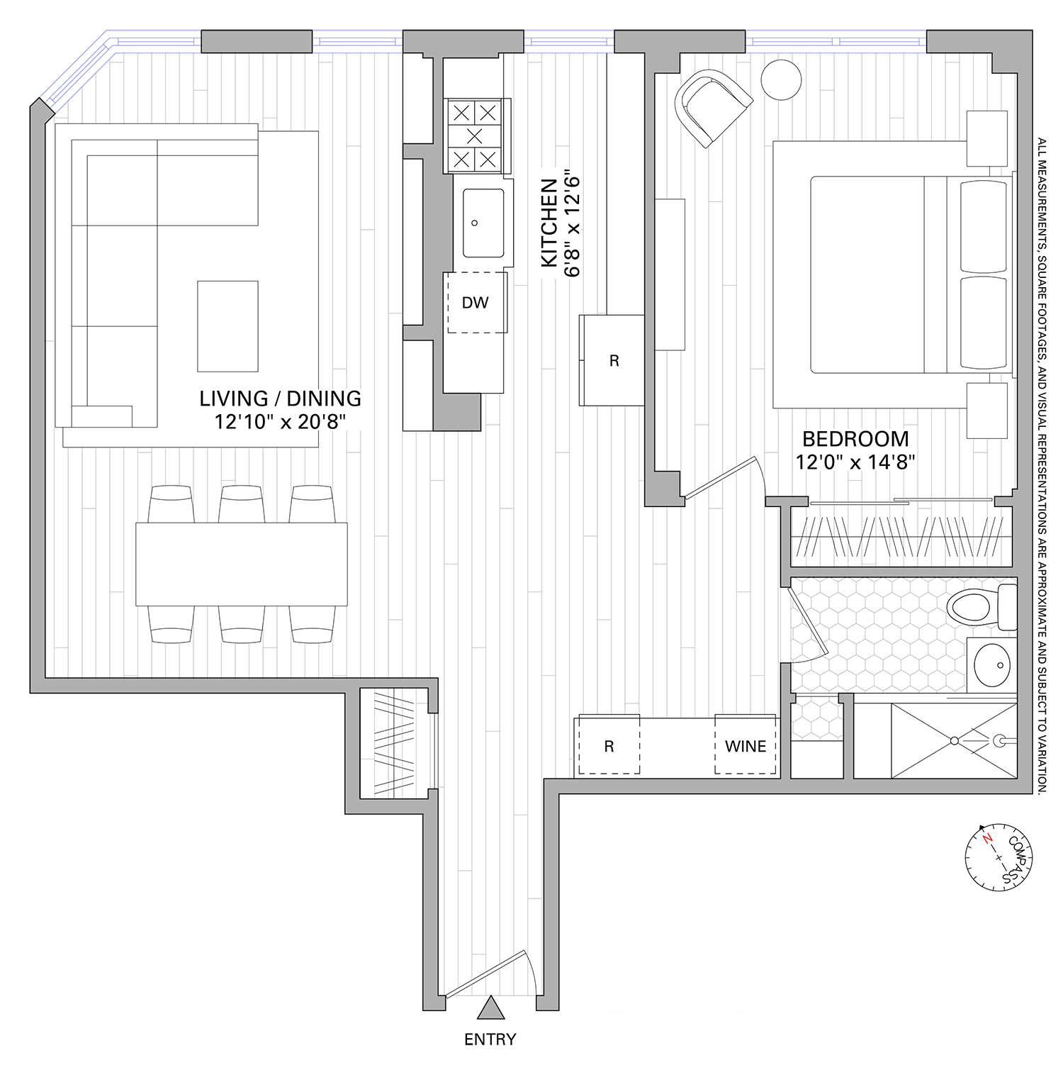 135 East 54th Street, Unit 11G Manhattan, NY 10022 - Photo 7 of 7 a picture of a bathroom with a white wall and a large window