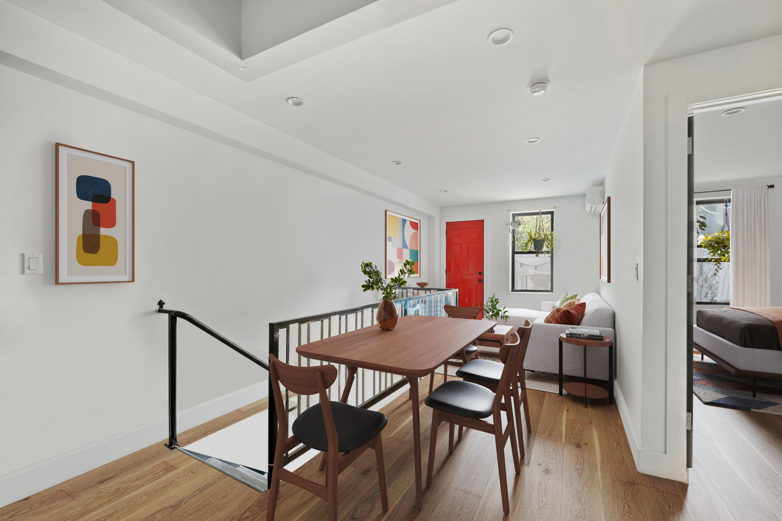 158 15th Street, Unit B1 Brooklyn, NY 11215 - Photo 2 of 8 a view of a livingroom with furniture and wooden floor