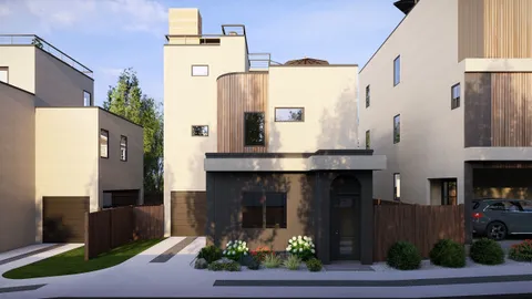 a front view of a house with yard