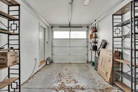 a view of a garage