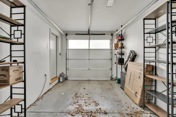 a view of a garage