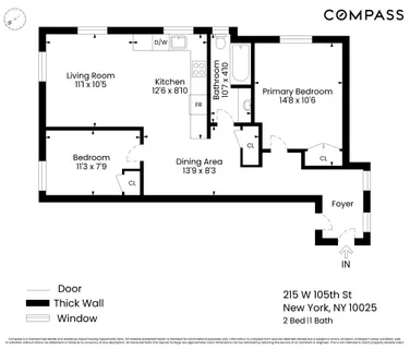 $820,000 | 215 West 105th Street, Unit 3B | Upper West Side