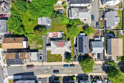 an aerial view of multiple houses