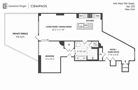 $1,525,000 | 444 West 19th Street, Unit 203 | Chelsea