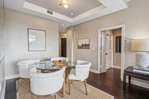 a living room with a couch and a table