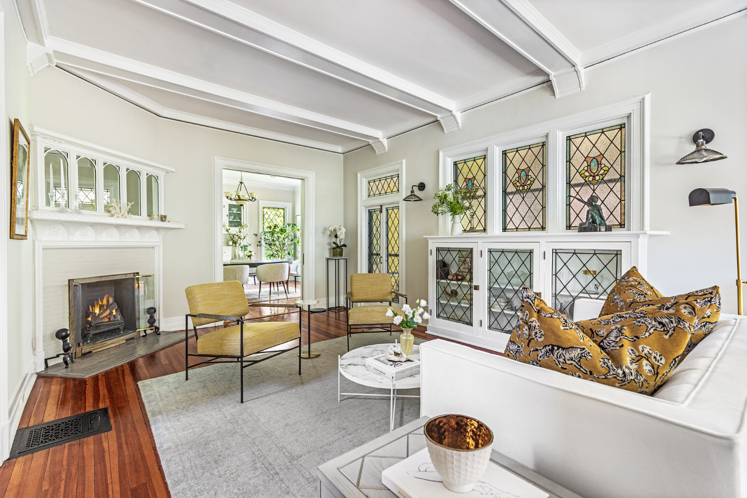 215 Marlborough Road Brooklyn, NY 11226 - Photo 4 of 21 a living room with furniture and a fireplace