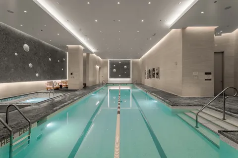 a view of a indoor basketball court