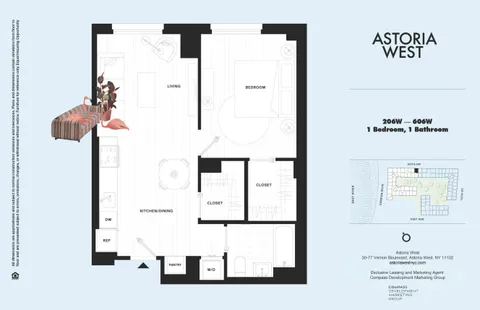 $3,940 | 30-77 Vernon Boulevard, Unit 406W | Astoria