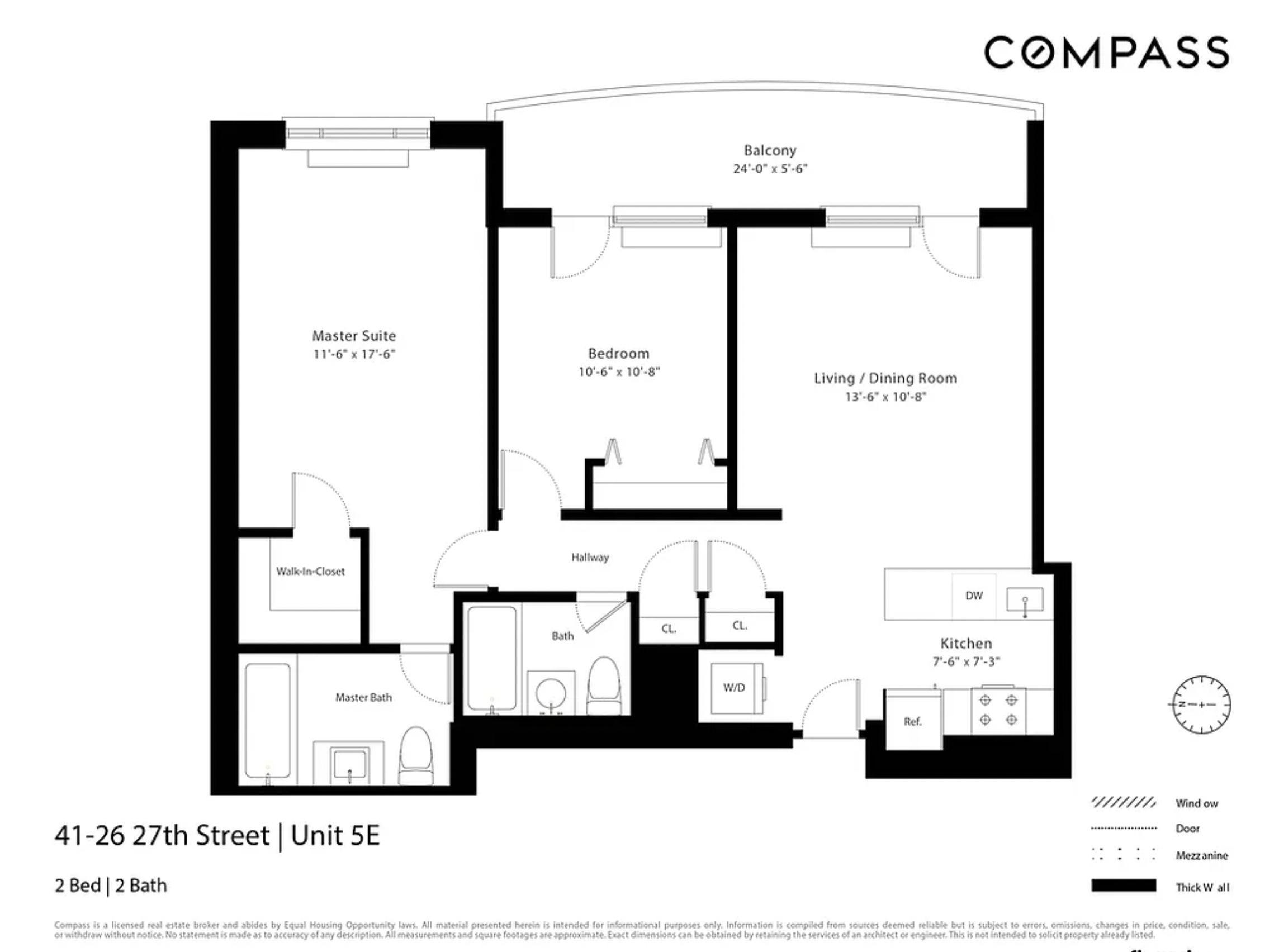 41-26 27th Street, Unit 5E Queens, NY 11101 - Photo 12 of 12 a picture of a floor plan