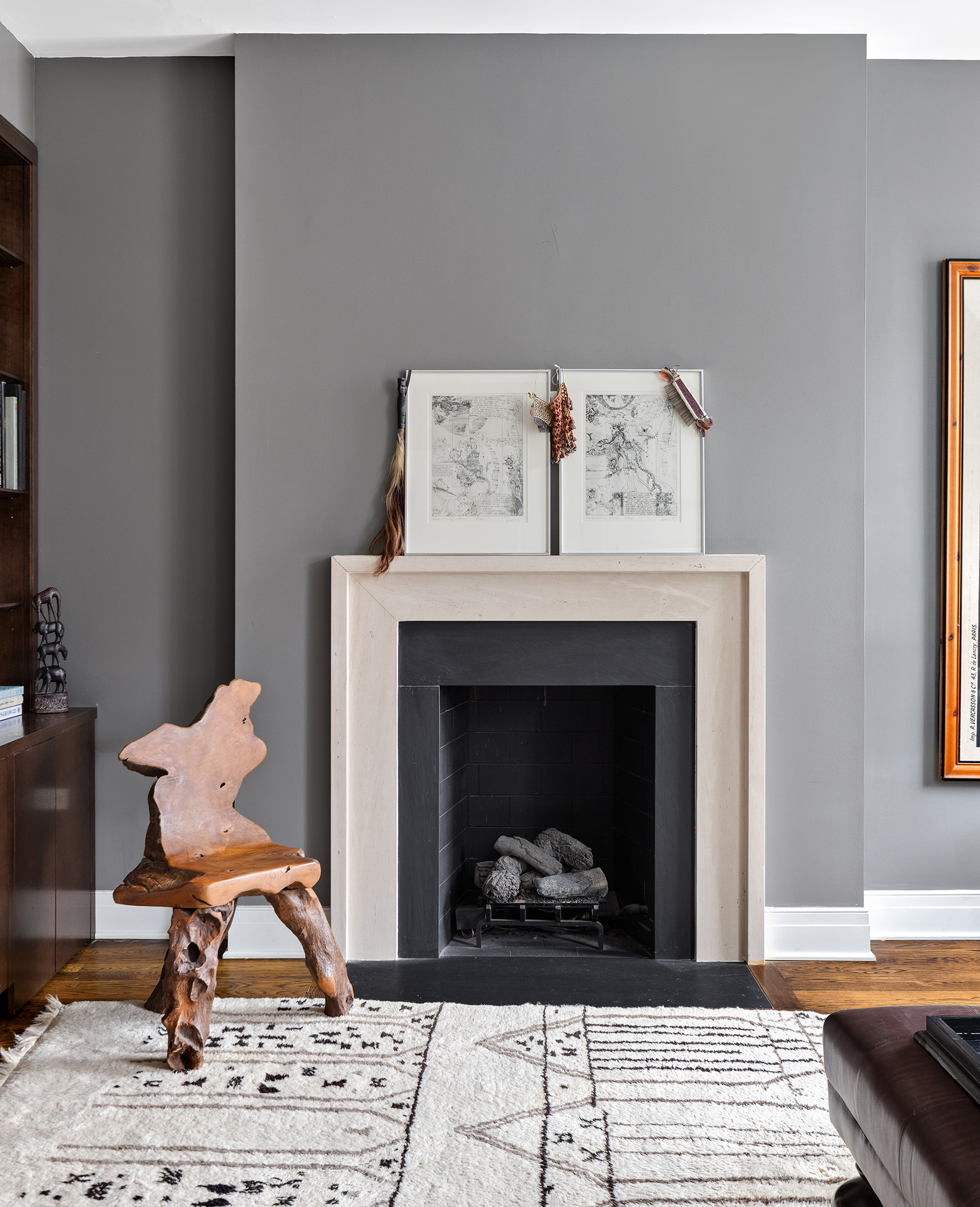 126 Pacific Street Brooklyn, NY 11201 - Photo 9 of 16 a living room with a fireplace and a rug