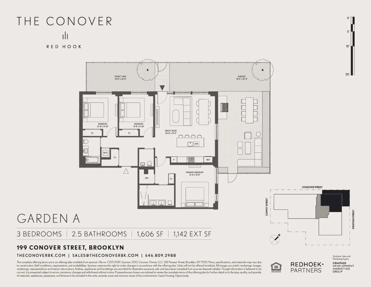 $9,000 | 199 Conover Street, Unit GARDEN A | Red Hook