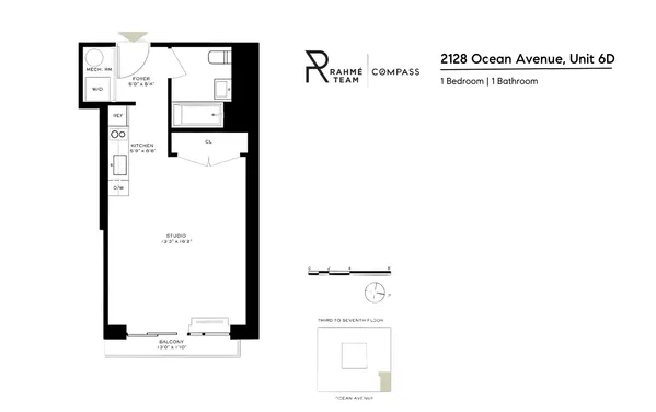 $2,200 | 2128 Ocean Avenue, Unit 6D | Homecrest