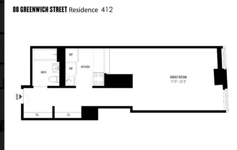 $548,000 | 88 Greenwich Street, Unit 412 | Financial District