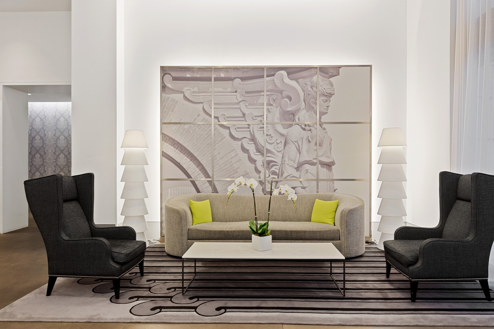 150 Nassau Street, Unit 11B Manhattan, NY 10038 - Photo 12 of 17 a living room with furniture and wooden floor