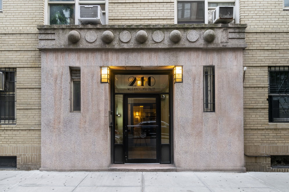 210 West 19th Street, Unit 1G Manhattan, NY 10011 - Photo 12 of 13 a front view of a building with glass windows