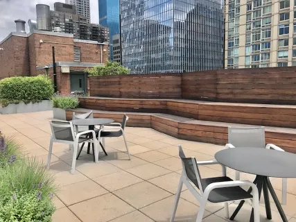 a view of a chairs and a tables in the patio
