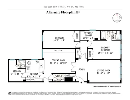 $1,535,000 | 215 West 98th Street, Unit 8F | Upper West Side