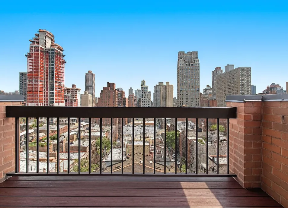 a view of city from a roof