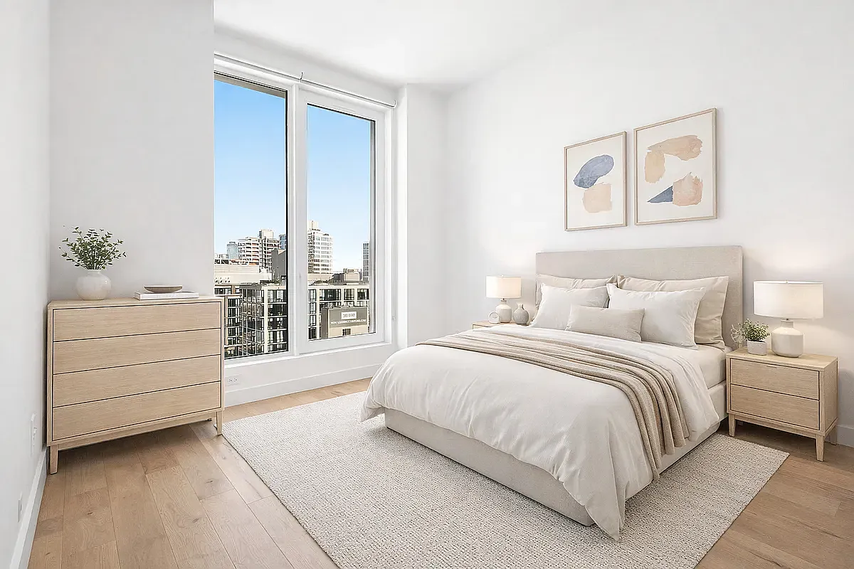 130 2nd Street, Unit 9B Brooklyn, NY 11231 - Photo 4 of 19 a spacious bedroom with a bed and a window