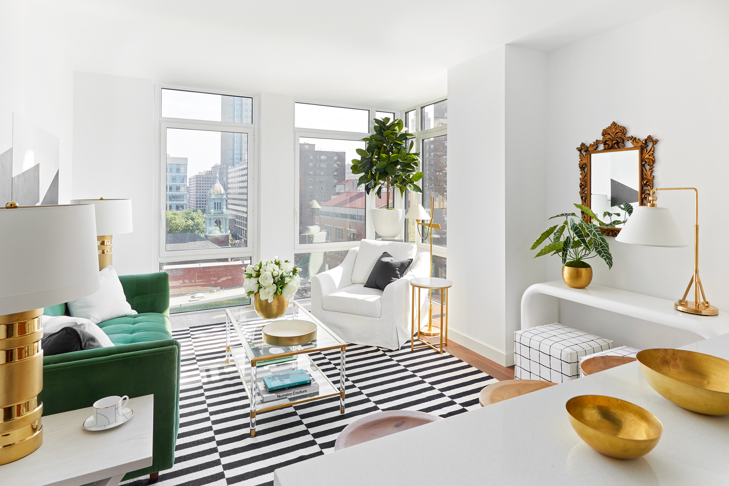 120 Nassau Street, Unit 24B Brooklyn, NY 11201 - Photo 1 of 10 a living room with furniture and a potted plant