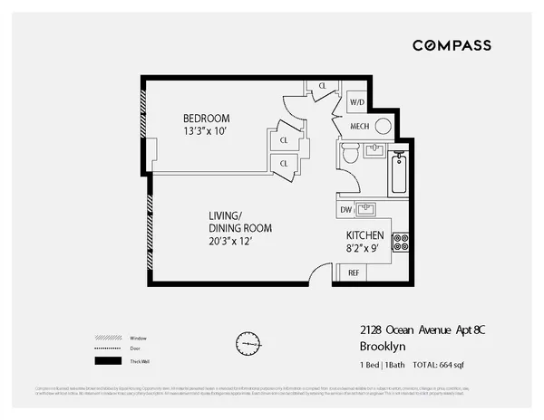 $575,000 | 2128 Ocean Avenue, Unit 8C | Homecrest