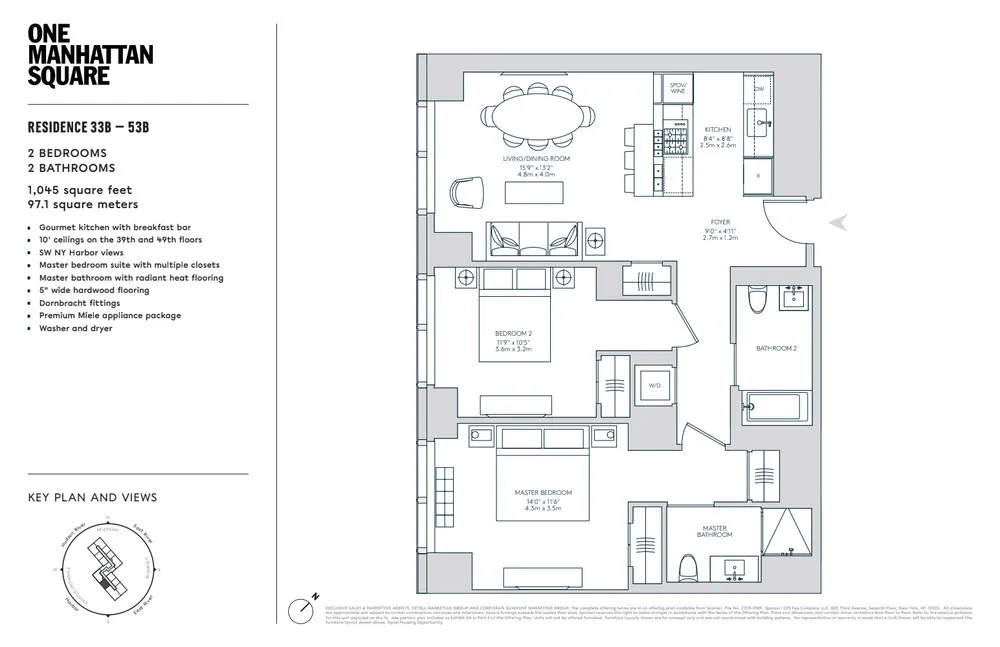 $2,199,000 | 252 South Street, Unit 53B | Manhattan