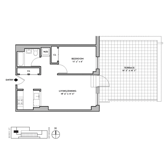 250 Bedford Avenue, Unit 129203 Brooklyn, NY 11249 - Photo 10 of 10 a picture of a wall with a white wall