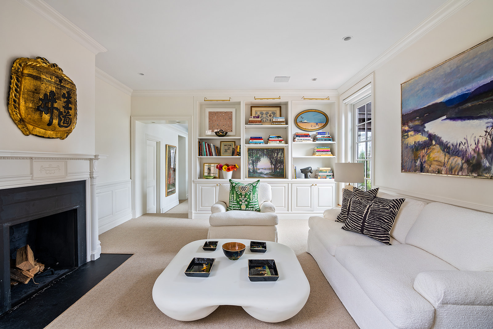 164 East 72nd Street, Unit PHC Manhattan, NY 10021 - Photo 2 of 17 a living room with furniture and a fireplace