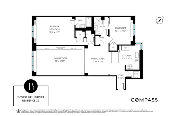 $1,950,000 | 15 West 84th Street, Unit 2G | Upper West Side