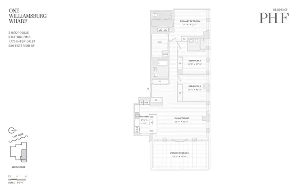 $21,000 | 480 Kent Avenue, Unit PH1F | Williamsburg