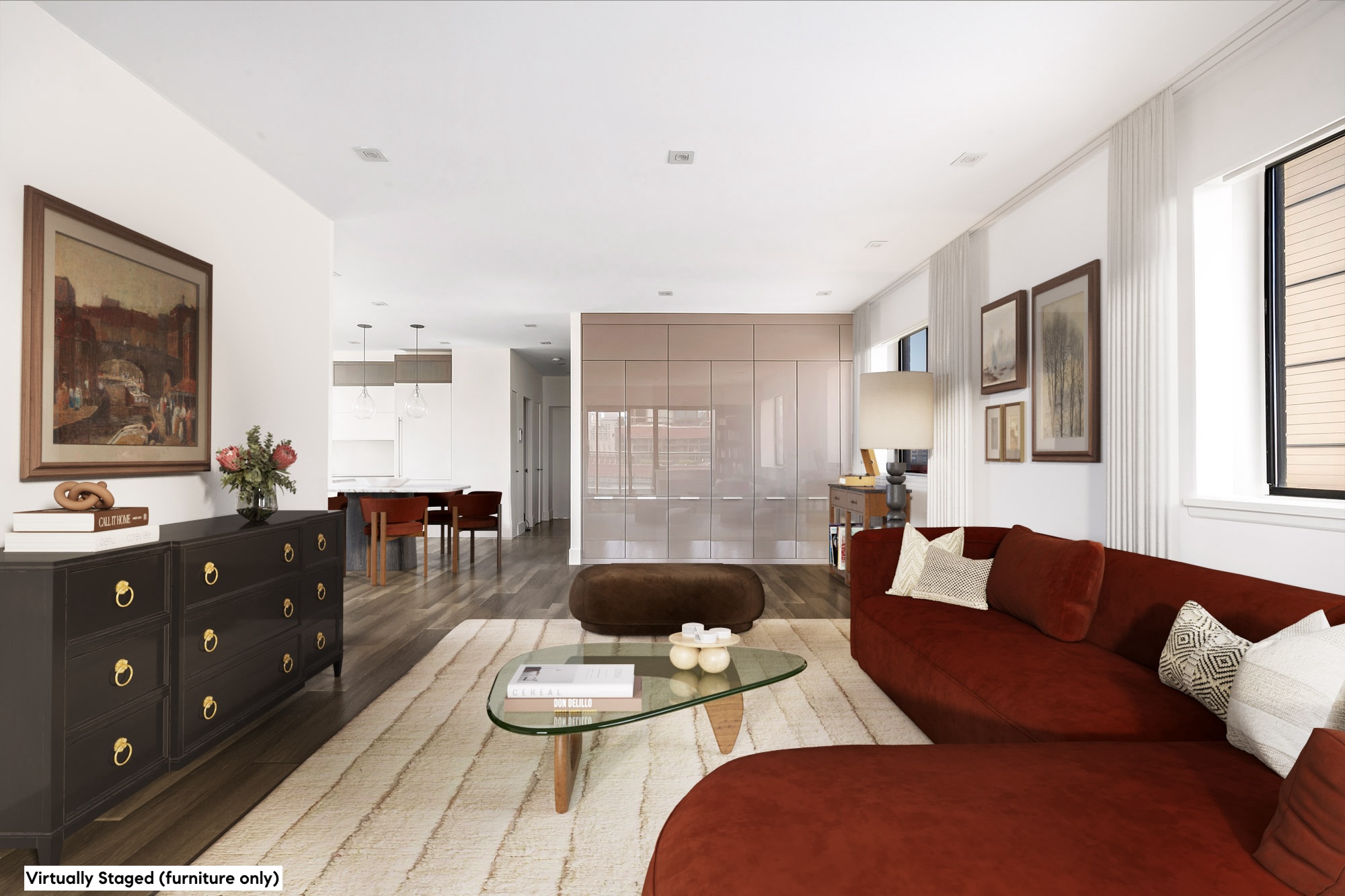 131 East 81st Street, Unit PH15 Manhattan, NY 10028 - Photo 3 of 11 a living room with furniture and a wooden floor