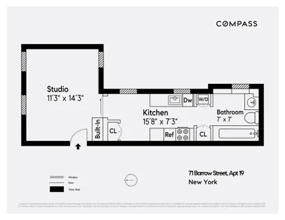 $625,000 | 71 Barrow Street, Unit 19 | West Village