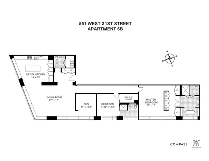 $6,950,000 | 551 West 21st Street, Unit 6B | Chelsea