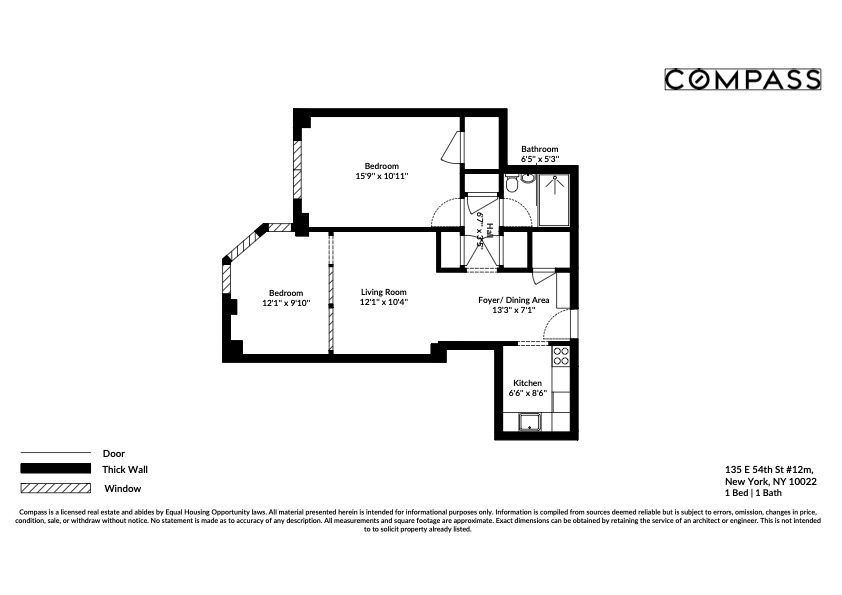 135 East 54th Street, Unit 12M Manhattan, NY 10022 - Photo 10 of 10 a picture of a bench in front of a window
