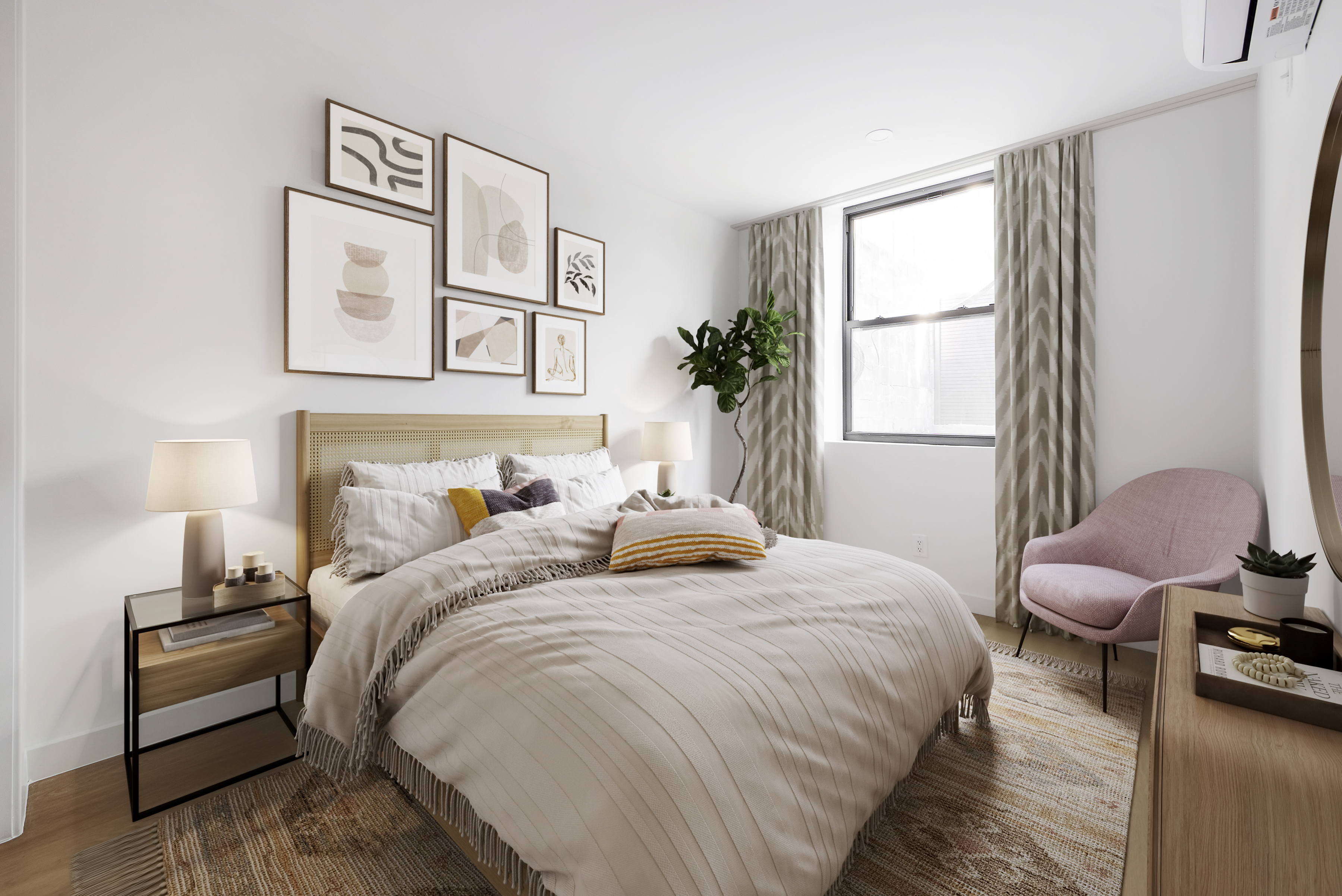 250 Union Avenue, Unit 3B Brooklyn, NY 11211 - Photo 6 of 7 a bedroom with bed and a window