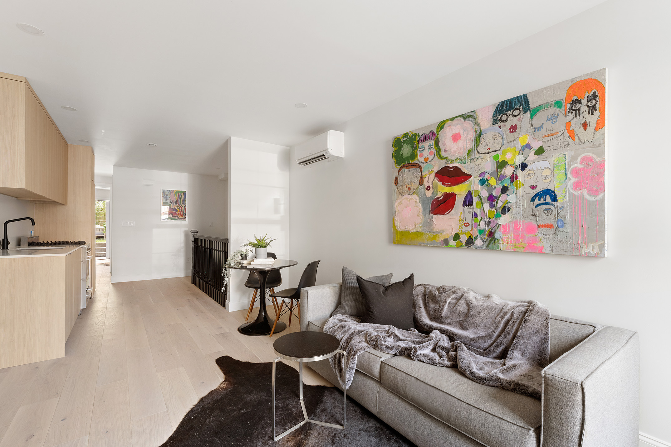 114 A Hart Street Brooklyn, NY 11206 - Photo 17 of 24 a living room with furniture and painting on the wall