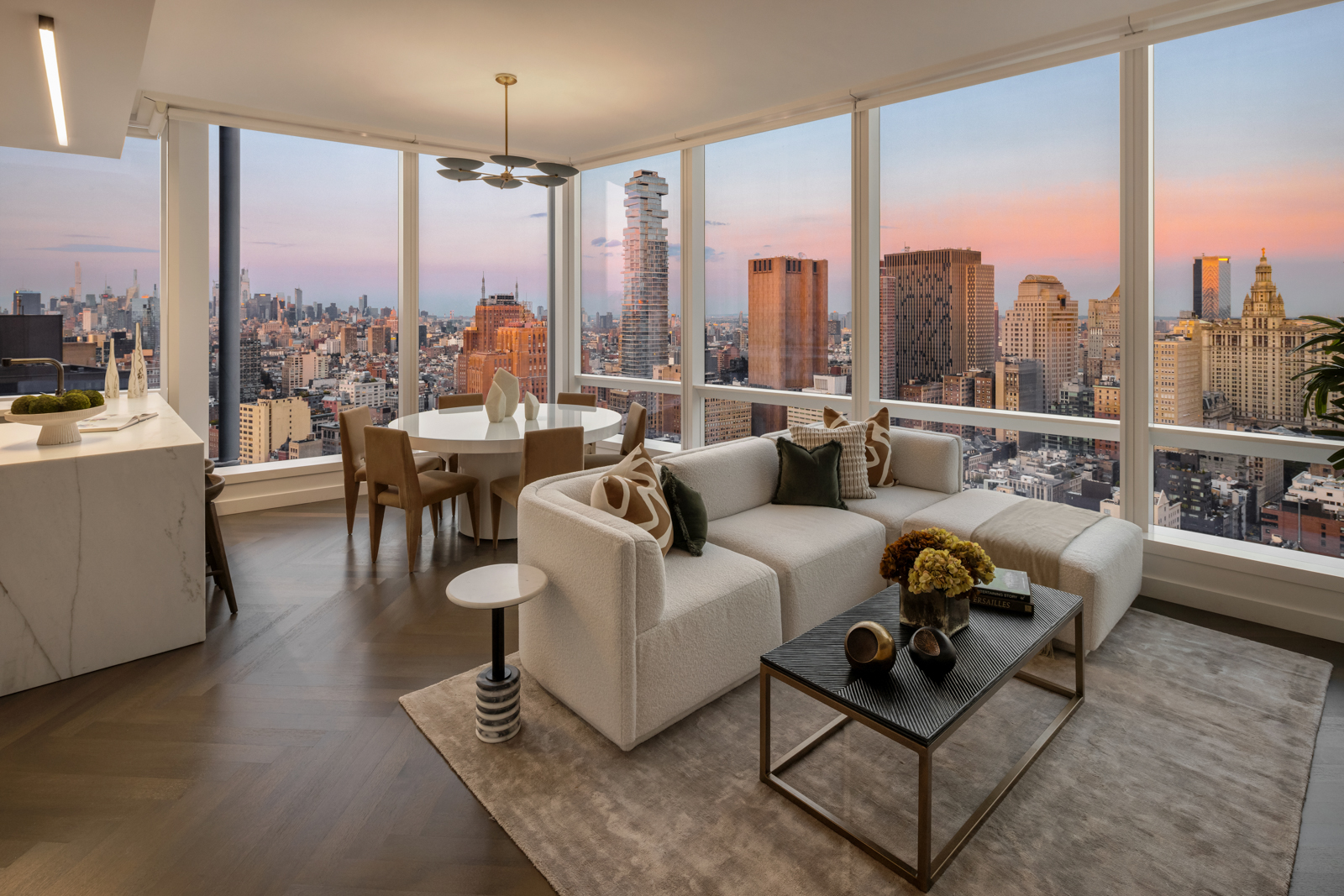 111 Murray Street, Unit 38A Manhattan, NY 10007 - Photo 2 of 29 a living room with furniture and a large window