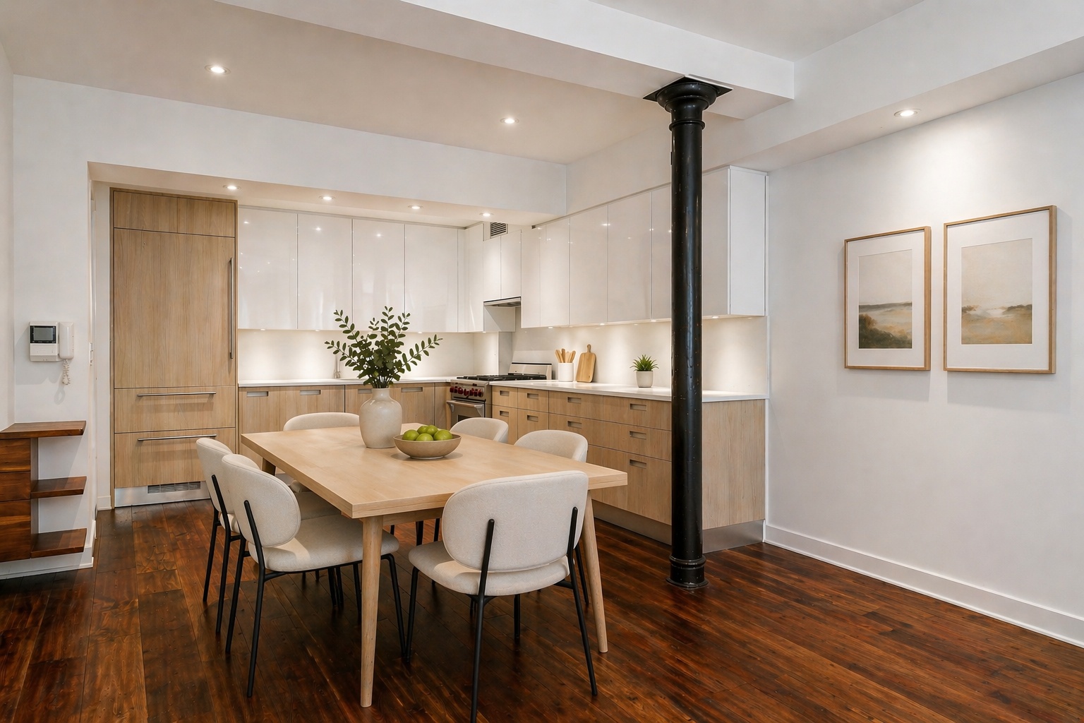 401 Hicks Street, Unit A1B Brooklyn, NY 11201 - Photo 2 of 14 a view of a dining room with furniture and wooden floor