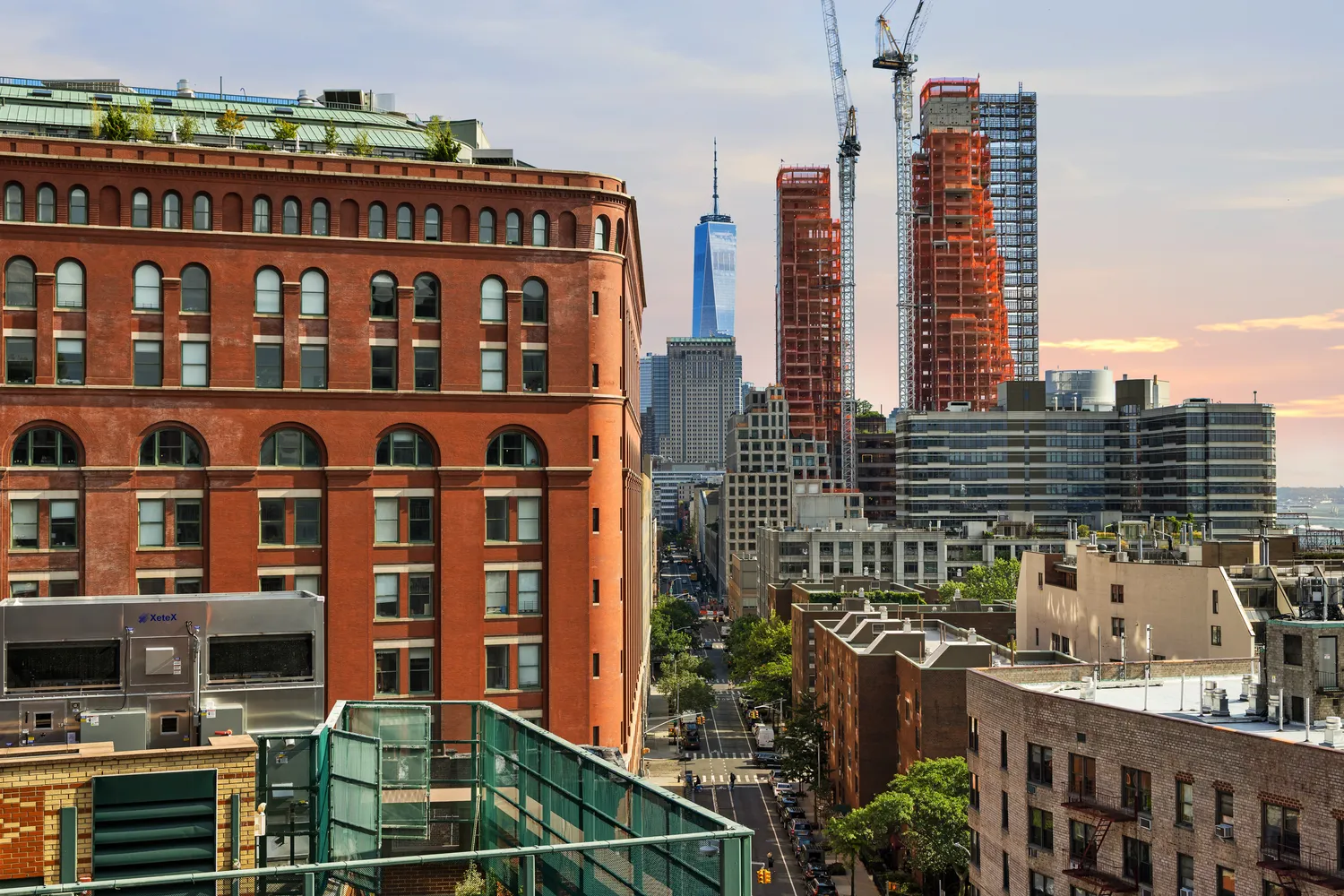 a front view of a building with glass windows