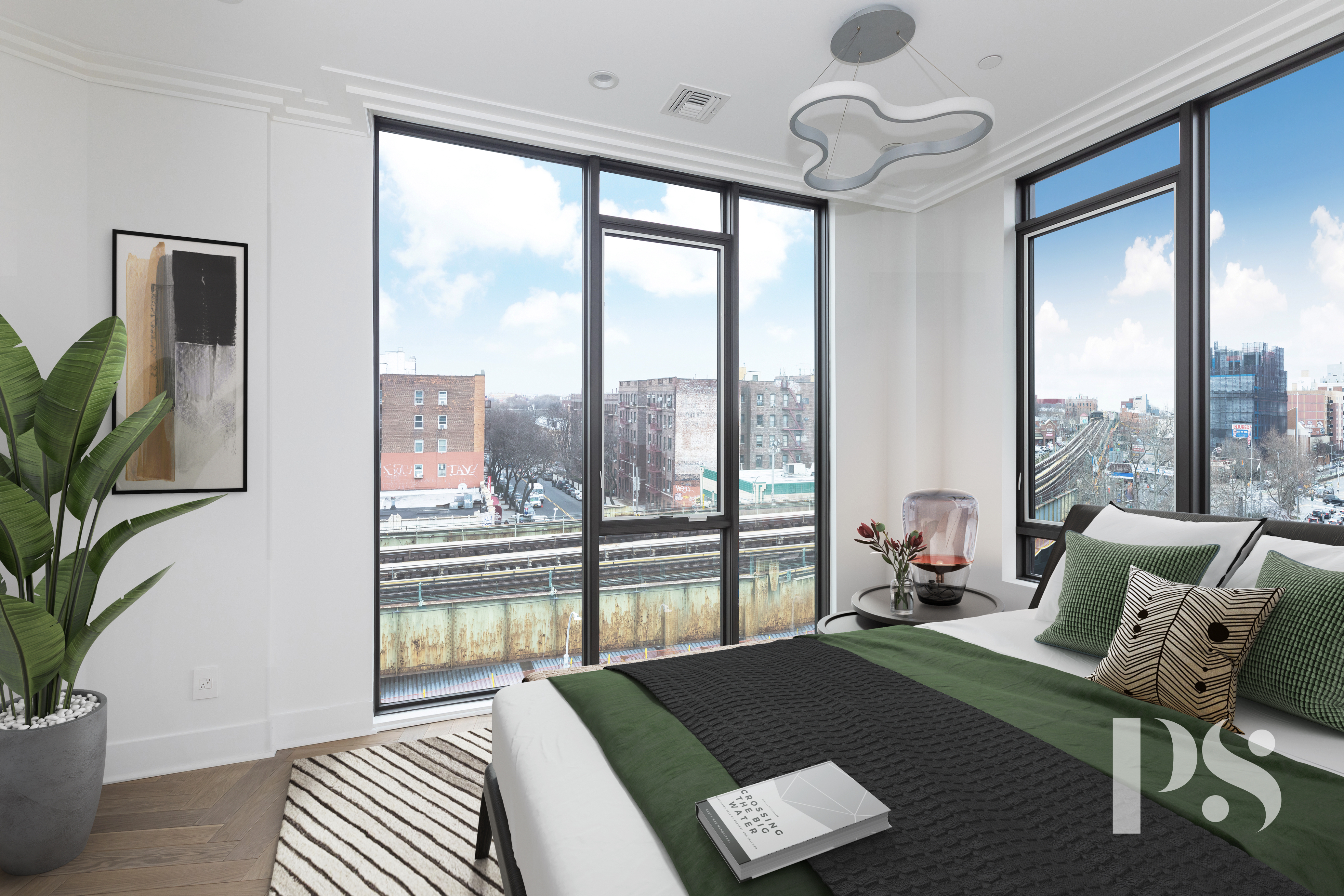 47-16 Greenpoint Avenue, Unit 4B Queens, NY 11104 - Photo 4 of 9 a living room with furniture and a large window