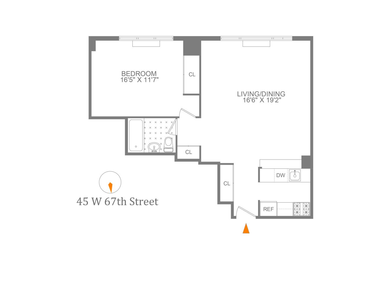 45 West 67th Street, Unit 21C Manhattan, NY 10023 - Photo 10 of 10 a picture of a bench in a building