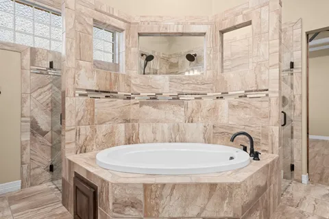 a view of a city with an ocean view