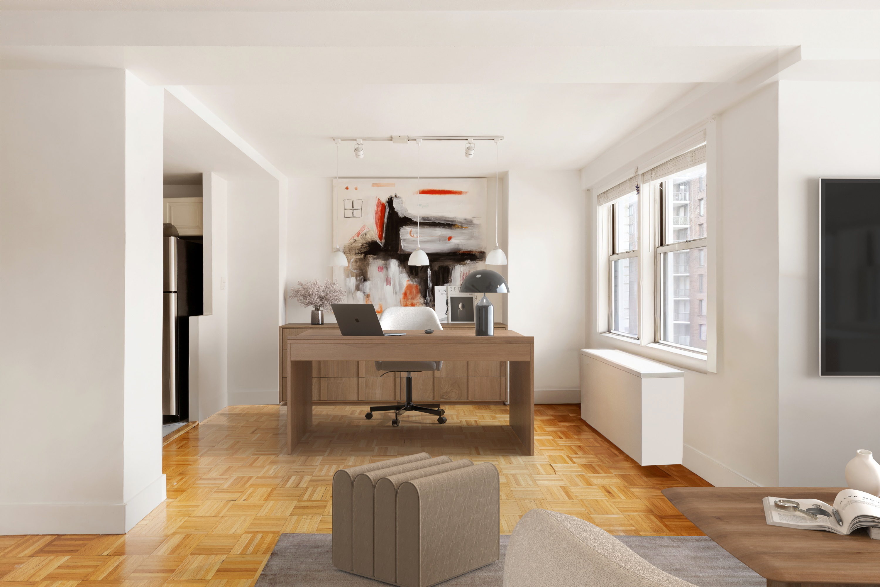 525 East 82nd Street, Unit 12E Manhattan, NY 10028 - Photo 15 of 29 a living room with furniture and a window