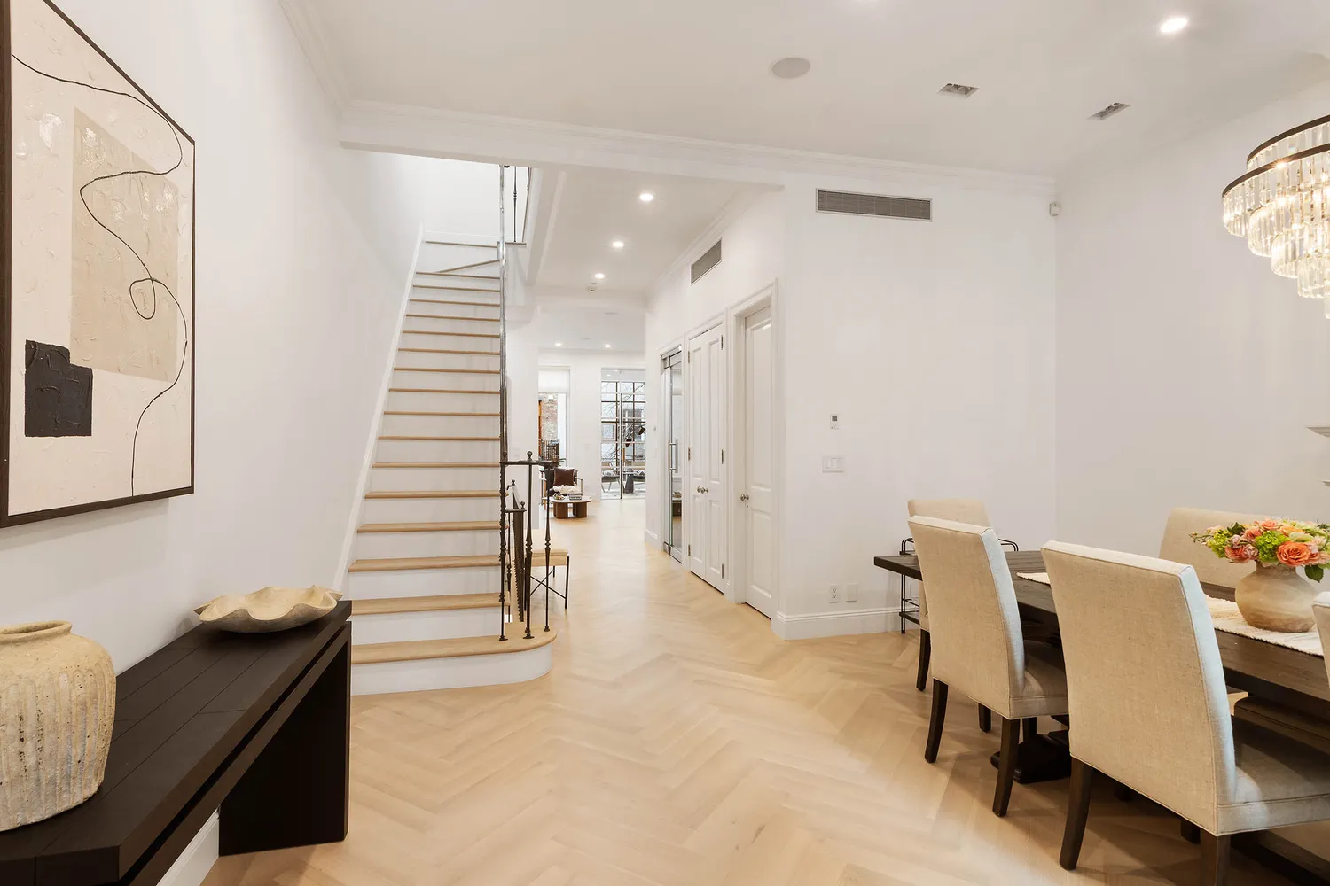 a view of livingroom with furniture and wooden floor