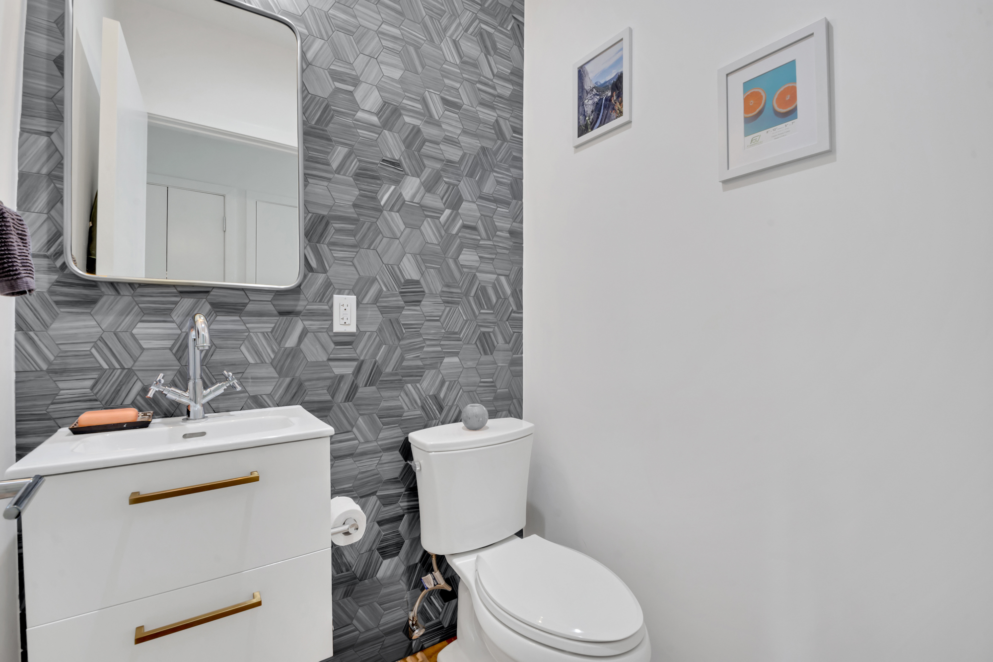 362 13th Street, Unit 3 Brooklyn, NY 11215 - Photo 8 of 13 a bathroom with a toilet sink and mirror