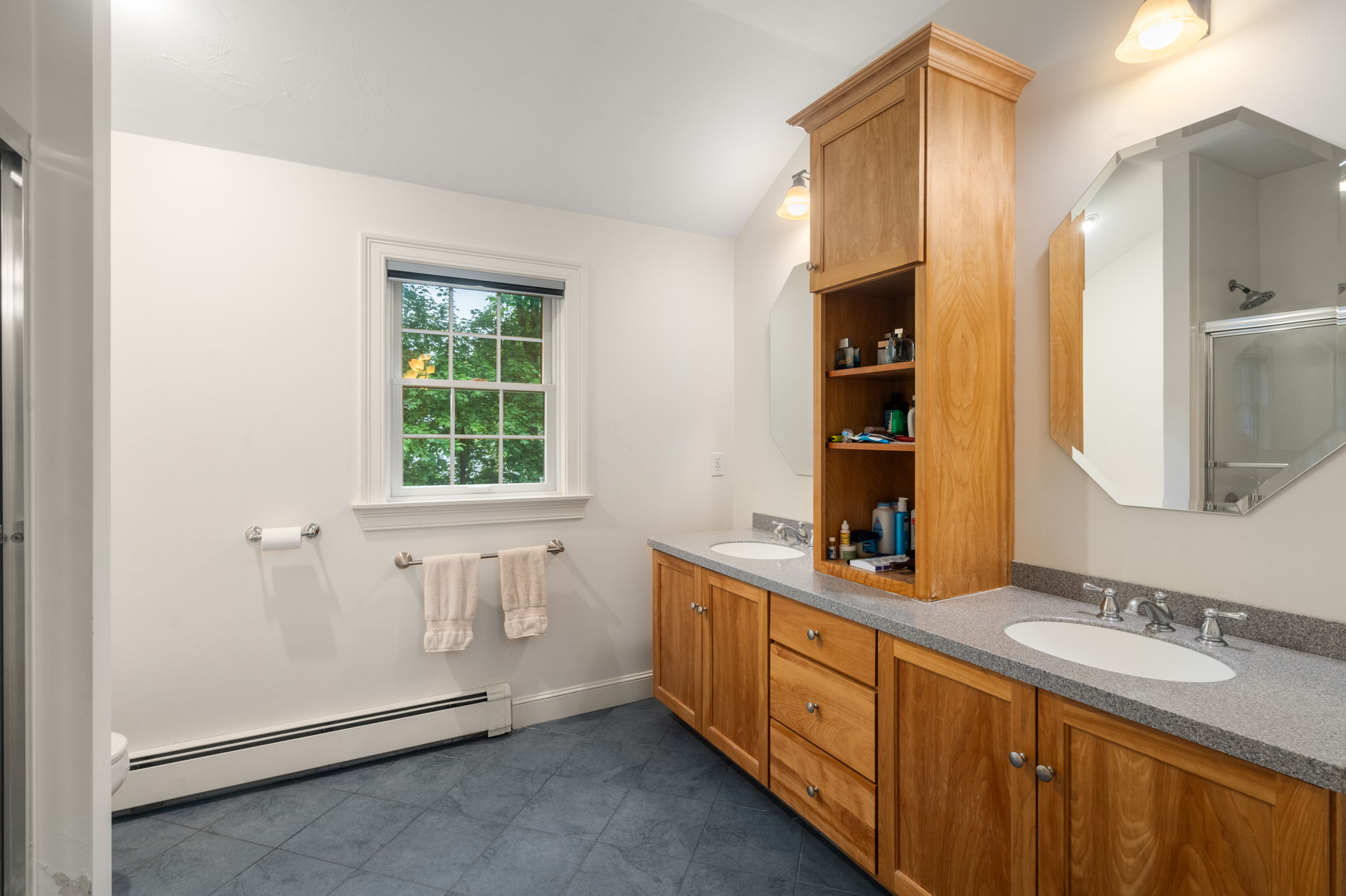 4 Gage Road Wayland, MA 01778 - Photo 20 of 32 a spacious bathroom with double vanity and a mirror