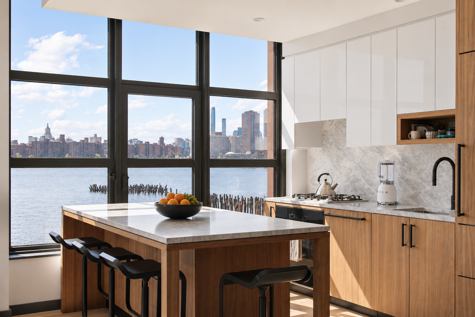 29 Huron Street, Unit 2DW Brooklyn, NY 11222 - Photo 2 of 21 a kitchen with a sink a stove and a window